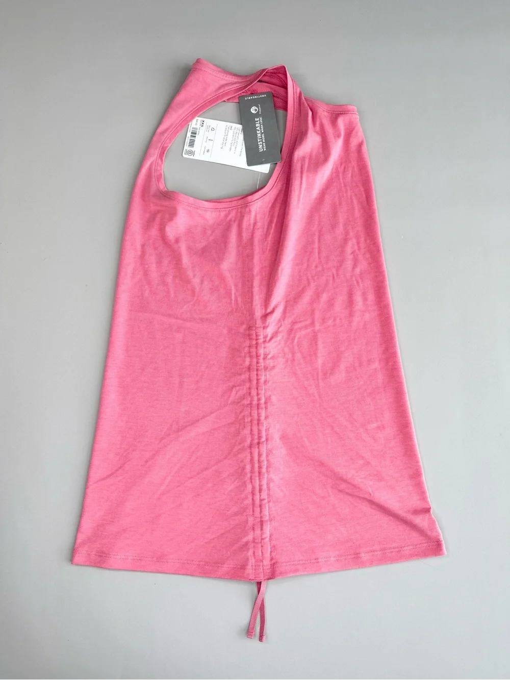 ATHLETA Encore Tank Racerback XXS Pink Ruched Drawstring Active - Picture 10 of 13